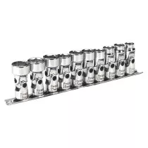 Sealey AK2710 Universal Joint Socket Set WallDrive 10 Piece 3/8" Drive Metric
