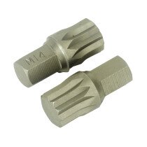 Sealey AK5532 Spline Bit M14 x 30mm Pack of 2