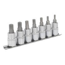 Sealey AK6232 Ribe Socket Bit Set 7 Piece 3/8" Drive