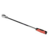 Sealey AK6697 Ratchet Wrench Flexi-Head Extra-Long 455mm 3/8"Sq Drive