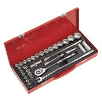 Sealey AK693 Socket Set 32 Piece 1/2" Drive MM/ AF