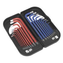 Sealey AK7176 TRX-Star & Ball-End Hex Key Set 18pc Long Anti-Slip