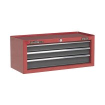 Sealey AP22309BB Add-On Chest 3 Drawer with Ball Bearing Runners - Red/Grey