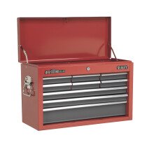 Sealey AP22509BB Topchest 9 Drawer with Ball Bearing Runners - Red/Grey