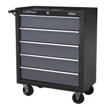 Sealey AP2505B Rollcab 5 Drawer with Ball Bearing Runners - Black