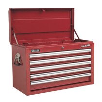 Sealey AP33059 Topchest 5 Drawer with Ball Bearing Runners - Red