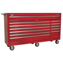 Sealey AP6612 Rollcab 12 Drawer with Ball Bearing Runners Heavy-Duty - Red