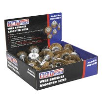 Sealey BWBS40DB Wire Brushes Assorted Sizes Display Box of 40