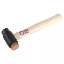 Sealey CRF25 Copper/Rawhide Faced Hammer 1.02kg (2.25lb) Hickory Shaft