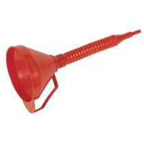Sealey F16F Funnel with Flexi Spout & Filter Medium 160mm