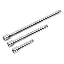 Sealey S0718 Extension Bar Set 1/4"Sq Drive 3pc