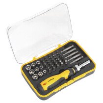 Sealey S0979 Socket & Bit Set 45pc Ratchet Screwdriver