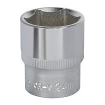 Sealey S1224 WallDrive Socket 24mm 1/2"Sq Drive