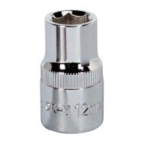 Sealey SP1212 WallDrive® Socket 12mm 1/2"Sq Drive Fully Polished