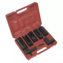 Sealey SX032 Oxygen Sensor Socket Set 7 Piece 3/8" & 1/2" Drive