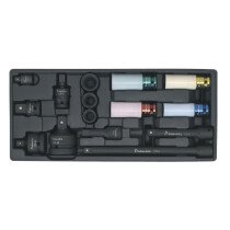 Sealey TBT25 Tool Tray with Impact Socket & Adaptor Set 15pc