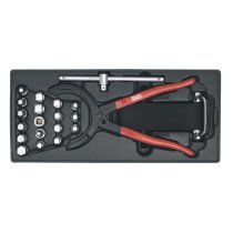 Sealey TBT28 Tool Tray with Oil Filter Wrench, Pliers & Drain Plug Kit 21pc