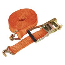 Sealey TD5008J Ratchet Tie Down 50mm x 8mtr Polyester Webbing 5000kg Load Test
