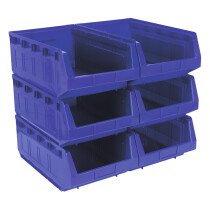 Sealey TPS56B Plastic Storage Bin 310 x 500 x 190mm - Blue Pack of 6