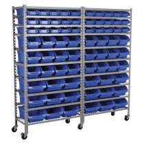 Sealey TPS72 Mobile Bin Storage System 72 Bins