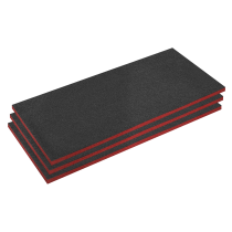 Sealey SFPK30R Easy Peel Shadow Foam Red/Black 30mm - Pack of 3