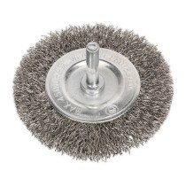 Sealey SFBS75 Flat Wire Brush Stainless Steel 75mm with 6mm Shaft