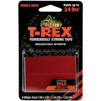 Shurtape 286252 T-REX® Double-Sided Extreme Hold Mounting Strips 2.54 x 7.62cm (Pack of 8)