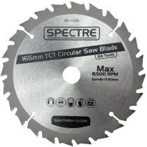 Spectre SP-17205 165 x 20mm 24 Tooth TCT Circular Saw Blade