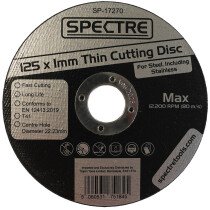 Spectre SP-17270 125 x 1mm Industrial Quality Metal Cutting Disc