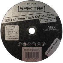 Spectre SP-17271 230 x 1.9mm Industrial Quality Metal Cutting Disc