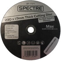 Spectre SP-17271 230mm x 1.9mm 9" Industrial Quality Metal Cutting Disc