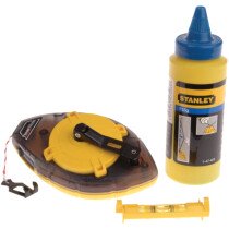 Stanley 0-47-465 Power Winder Chalk Line 30m with Chalk and Level STA047465