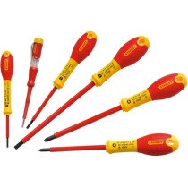 Stanley 0-65-443 FatMax Screwdriver VDE Set Insulated Parallel & Pozi 6 Piece STA065443