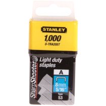 Stanley 0-TRA205T Light-Duty Staples 8mm (Pack of 1000) STA0TRA205T