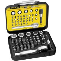 Stanley FatMax 1-13-906 1/4in Drive Socket and Bit Set 39 Piece STA113906