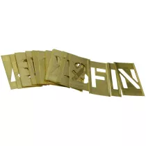 Stencils L2LB Set of Brass Interlocking Stencils - Letters 2in STNL2LB
