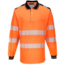 Portwest T184 PW3 Hi-Vis Polo Shirt Long Sleeve