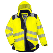Portwest T400 PW3 Hi-Vis Yellow/Black Winter Jacket - Portwest Chest 4XL (56"-58")