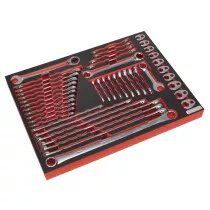 Sealey TBTP11 Tool Tray with Specialised Spanner Set 44pc