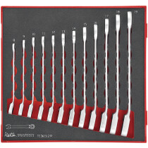 Teng Tools TED6512R 12 Piece EVA Flip Reverse Ratcheting Combination Spanner Set