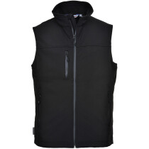 Portwest TK51 Softshell Bodywarmer (3L) Rainwear Softshell - Black-Portwest Chest M (40"-41")