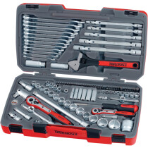 Teng Tools TM106 106 Piece 1/4", 3/8" and 1/2" Drive Metric Socket and Tool Set