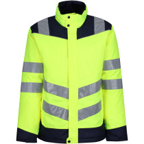 Regatta TRA220 Pro Hi-Vis Thermogen Heated Jacket-Regatta Chest XXL (47" Chest) - Yellow/Navy Blue