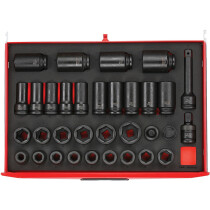 Teng Tools TTEISK33 33 Piece 3/4" Drive EVA Impact Socket Set