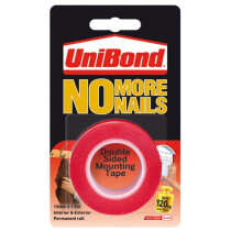 Unibond UNI781746 No More Nails Double Sided Tape Interior / Exterior 19mm x 1.5m