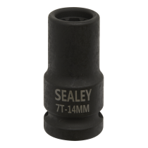 Sealey VS0985 Brake Caliper Socket 1/2"Sq Drive 14mm 7-Point