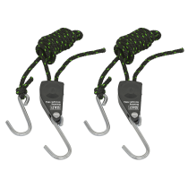 Sealey VS0114 Parts Hanger/Tie Down Ratchet 2m with S-Shaped Hooks - Pack of 2