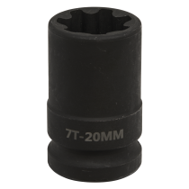Sealey VS0986 Brake Caliper Socket 1/2"Sq Drive 20mm 7-Point