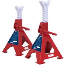 Sealey VS2006 Axle Stands 6ton Capacity per Stand 12ton per Pair Ratchet Type