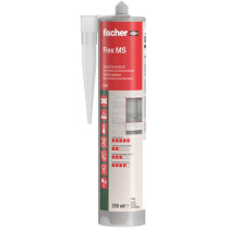 Fischer 558830 Flex MS White Hybrid Sealant And Adhesive 290 ml (DE/EN) (Pack x 12)